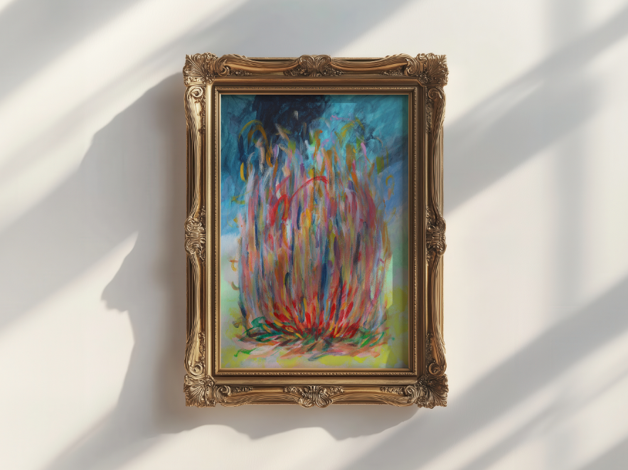 Little Campfire 4 - Abstract Art Print