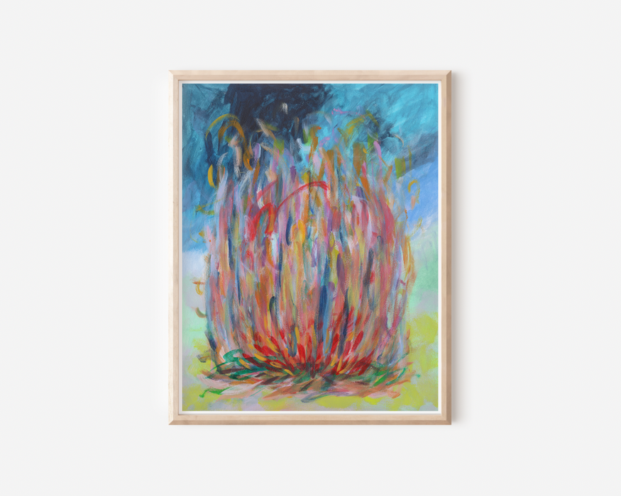 Little Campfire 4 - Abstract Art Print