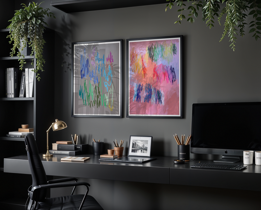 Squiggles 3, Abstract Art Print